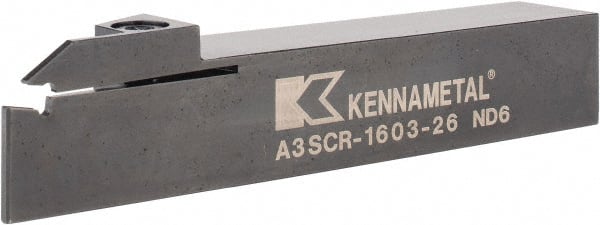 Kennametal - 26mm Max Depth, 2.44" Max Workpc Diam, Right Hand Indexable Cutoff Toolholder - Exact Tool & Supply
