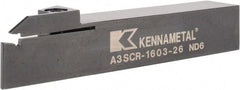 Kennametal - 26mm Max Depth, 2.44" Max Workpc Diam, Right Hand Indexable Cutoff Toolholder - Exact Tool & Supply