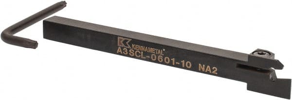 Kennametal - 10mm Max Depth, 0.79" Max Workpc Diam, Left Hand Indexable Cutoff Toolholder - Exact Tool & Supply