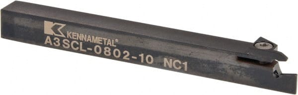 Kennametal - 10mm Max Depth, 0.79" Max Workpc Diam, Left Hand Indexable Cutoff Toolholder - Exact Tool & Supply