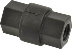 Specialty Mfr - 1/4" Polypropylene Check Valve - Inline, FNPT x FNPT, 125 WOG - Exact Tool & Supply