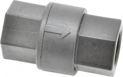 Specialty Mfr - 3/8" Polypropylene Check Valve - Inline, FNPT x FNPT, 125 WOG - Exact Tool & Supply