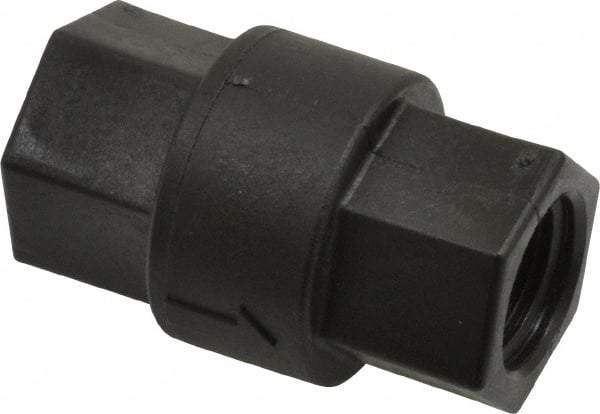 Specialty Mfr - 3/8" Polypropylene Check Valve - Inline, FNPT x FNPT, 125 WOG - Exact Tool & Supply