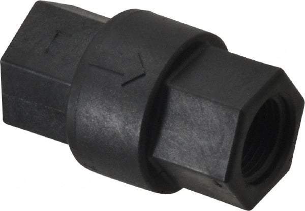 Specialty Mfr - 3/8" Polypropylene Check Valve - Inline, FNPT x FNPT, 125 WOG - Exact Tool & Supply
