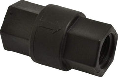 Specialty Mfr - 1/2" Polypropylene Check Valve - Inline, FNPT x FNPT, 125 WOG - Exact Tool & Supply