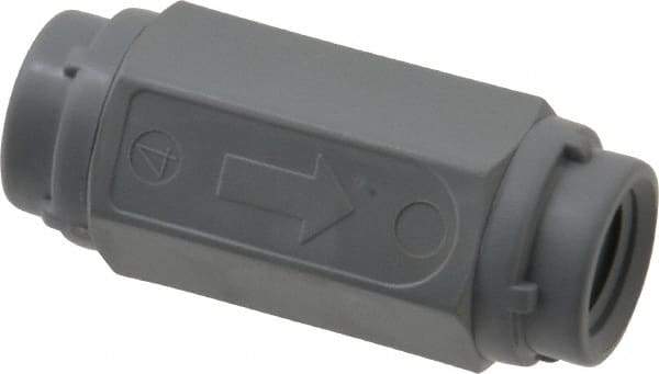 Specialty Mfr - 1/4" PVC Check Valve - Inline, FNPT x FNPT, 125 WOG - Exact Tool & Supply
