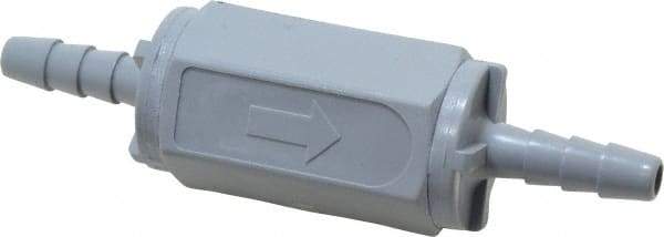 Specialty Mfr - 1/4" PVC Check Valve - Inline, Barb x Barb, 125 WOG - Exact Tool & Supply