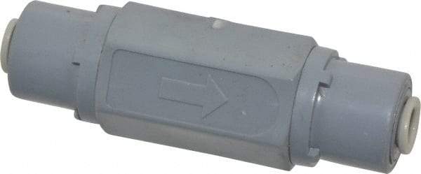 Specialty Mfr - 1/4" PVC Check Valve - Inline, Push To Connect x Push To Connect, 125 WOG - Exact Tool & Supply