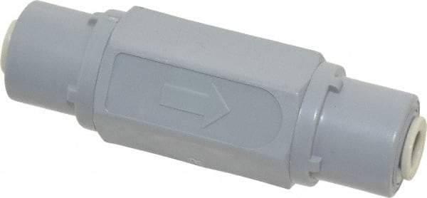 Specialty Mfr - 1/4" PVC Check Valve - Inline, Push To Connect x Push To Connect, 125 WOG - Exact Tool & Supply