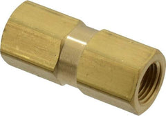 Specialty Mfr - 1/8" Brass Check Valve - Inline, FNPT x FNPT, 500 WOG - Exact Tool & Supply