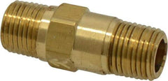 Specialty Mfr - 1/8" Brass Check Valve - Inline, MNPT x MNPT, 500 WOG - Exact Tool & Supply