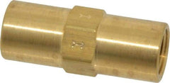 Specialty Mfr - 1/4" Brass Check Valve - Inline, FNPT x FNPT, 500 WOG - Exact Tool & Supply