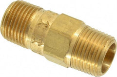 Specialty Mfr - 3/8" Brass Check Valve - Inline, MNPT x MNPT, 500 WOG - Exact Tool & Supply