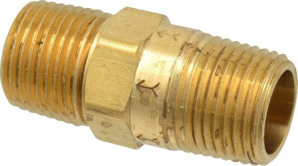 Specialty Mfr - 1/2" Brass Check Valve - Inline, MNPT x MNPT, 500 WOG - Exact Tool & Supply