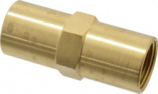 Specialty Mfr - 3/4" Brass Check Valve - Inline, FNPT x FNPT, 500 WOG - Exact Tool & Supply
