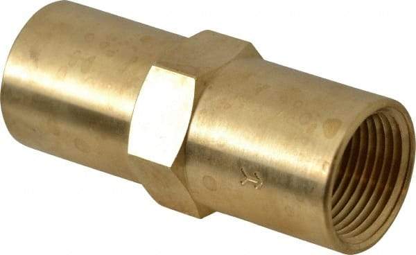 Specialty Mfr - 3/4" Brass Check Valve - Inline, FNPT x FNPT, 500 WOG - Exact Tool & Supply