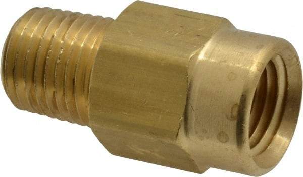 Specialty Mfr - 1/4" Brass Check Valve - Inline, FNPT x MNPT, 500 WOG - Exact Tool & Supply