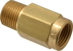 Specialty Mfr - 1/2" Brass Check Valve - Inline, FNPT x MNPT, 500 WOG - Exact Tool & Supply