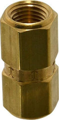 Specialty Mfr - 1/4" Brass Check Valve - Inline, FNPT x FNPT, 1,200 WOG - Exact Tool & Supply