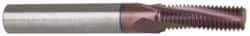 Carmex - 9/16-24 to 5/8-24 UNEF, UNF, 0.276" Cutting Diam, 3 Flute, Solid Carbide Helical Flute Thread Mill - Internal Thread, 0.81" LOC, 2-1/2" OAL, 5/16" Shank Diam - Exact Tool & Supply