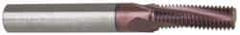 Carmex - 9/16-24 to 5/8-24 UNEF, UNF, 0.276" Cutting Diam, 3 Flute, Solid Carbide Helical Flute Thread Mill - Internal Thread, 0.81" LOC, 2-1/2" OAL, 5/16" Shank Diam - Exact Tool & Supply