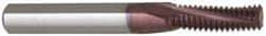 Carmex - 7/16-20 to 1/2-20 UNF, 0.276" Cutting Diam, 3 Flute, Solid Carbide Helical Flute Thread Mill - Internal Thread, 0.83" LOC, 2-1/2" OAL, 5/16" Shank Diam - Exact Tool & Supply