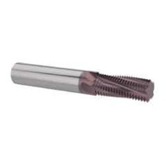 Carmex - 7/8-14 UNF, 0.591" Cutting Diam, 5 Flute, Solid Carbide Helical Flute Thread Mill - Internal Thread, 1.46" LOC, 4" OAL, 5/8" Shank Diam - Exact Tool & Supply