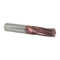 Carmex - 1-12 to 1-1/2 - 12 UNF, 5/8" Cutting Diam, 5 Flute, Solid Carbide Helical Flute Thread Mill - Internal Thread, 1.63" LOC, 4" OAL, 5/8" Shank Diam - Exact Tool & Supply