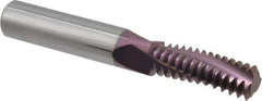 Carmex - 3/4-10 UNC, 0.472" Cutting Diam, 3 Flute, Solid Carbide Helical Flute Thread Mill - Internal Thread, 1.35" LOC, 3-1/2" OAL, 1/2" Shank Diam - Exact Tool & Supply