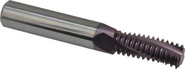 Carmex - 7/8-9 UNC, 0.591" Cutting Diam, 3 Flute, Solid Carbide Helical Flute Thread Mill - Internal Thread, 1-1/2" LOC, 4" OAL, 5/8" Shank Diam - Exact Tool & Supply