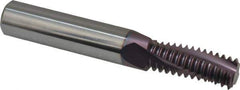 Carmex - 7/8-9 UNC, 0.591" Cutting Diam, 3 Flute, Solid Carbide Helical Flute Thread Mill - Internal Thread, 1-1/2" LOC, 4" OAL, 5/8" Shank Diam - Exact Tool & Supply