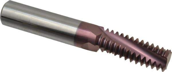 Carmex - 1-8 UNC, 5/8" Cutting Diam, 3 Flute, Solid Carbide Helical Flute Thread Mill - Internal Thread, 1.69" LOC, 4" OAL, 5/8" Shank Diam - Exact Tool & Supply