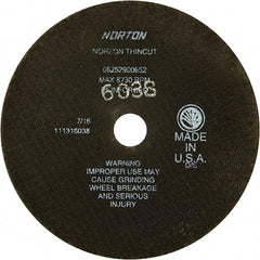 Norton - 7" Ceramic Cutoff Wheel - 1/16" Thick, 7/8" Arbor - Exact Tool & Supply