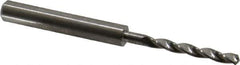M.A. Ford - 3.2mm 150° Solid Carbide Jobber Drill - Bright Finish, Right Hand Cut, Parabolic Flute, Straight Shank, 66mm OAL, Standard Point - Exact Tool & Supply