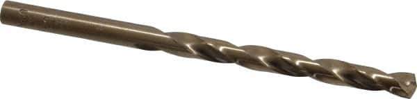 Hertel - 15/64" 135° Cobalt Jobber Drill - Oxide/Gold Finish, Right Hand Cut, Spiral Flute, Straight Shank, 3-7/8" OAL, Split Point - Exact Tool & Supply