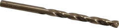 Hertel - 15/64" 135° Cobalt Jobber Drill - Oxide/Gold Finish, Right Hand Cut, Spiral Flute, Straight Shank, 3-7/8" OAL, Split Point - Exact Tool & Supply
