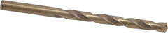 Hertel - Letter E (1/4) 135° Cobalt Jobber Drill - Oxide/Gold Finish, Right Hand Cut, Spiral Flute, Straight Shank, 4" OAL, Split Point - Exact Tool & Supply