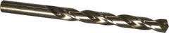 Hertel - 7/16" 135° Cobalt Jobber Drill - Oxide/Gold Finish, Right Hand Cut, Spiral Flute, Straight Shank, 5-1/2" OAL, Split Point - Exact Tool & Supply