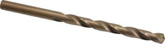 Hertel - Letter A 135° Cobalt Jobber Drill - Oxide/Gold Finish, Right Hand Cut, Spiral Flute, Straight Shank, 3-7/8" OAL, Split Point - Exact Tool & Supply