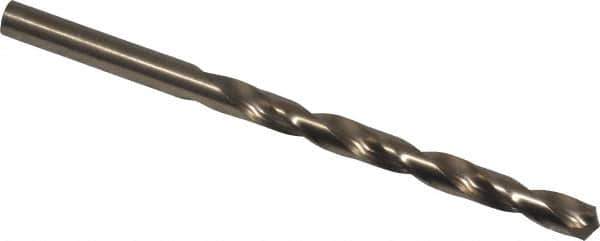 Hertel - Letter C 135° Cobalt Jobber Drill - Oxide/Gold Finish, Right Hand Cut, Spiral Flute, Straight Shank, 4" OAL, Split Point - Exact Tool & Supply