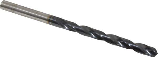 Hertel - 7/32" 135° Cobalt Jobber Drill - TiAlN Finish, Right Hand Cut, Spiral Flute, Straight Shank, 3-3/4" OAL, Split Point - Exact Tool & Supply