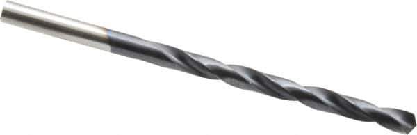 Hertel - #7 135° Cobalt Jobber Drill - TiAlN Finish, Right Hand Cut, Spiral Flute, Straight Shank, 3-5/8" OAL, Split Point - Exact Tool & Supply