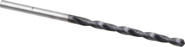 Hertel - #31 135° Cobalt Jobber Drill - TiAlN Finish, Right Hand Cut, Spiral Flute, Straight Shank, 2-3/4" OAL, Split Point - Exact Tool & Supply