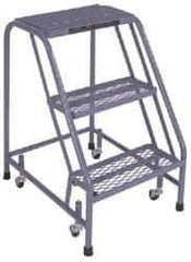 Cotterman - 40" 4 Step Ladder - 350 Lb Capacity, 40" Platform Height, 20" Base Width x 31" Depth, Grip Strut - Exact Tool & Supply
