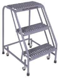 Cotterman - 40" 4 Step Ladder - 350 Lb Capacity, 40" Platform Height, 30" Base Width x 31" Depth, Grip Strut - Exact Tool & Supply