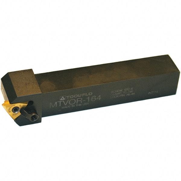 Tool-Flo - Right Hand Cut, 1-1/2" Shank Width x 1-1/2" Shank Height Indexable Threading Toolholder - 7" OAL, T.MA/C 66 Insert Compatibility, MTVO Toolholder - Exact Tool & Supply