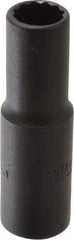 Proto - 3/8", 3/8" Drive, Deep Hand Socket - 12 Points, 2-1/8" OAL, Alloy Steel, Black Finish - Exact Tool & Supply
