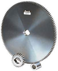 Browning - 20 Pitch, 1.6" Pitch Diam, 1.7" OD, 32 Tooth Change Gear - 3/8" Face Width, 5/8" Bore Diam, 14.5° Pressure Angle, Steel - Exact Tool & Supply