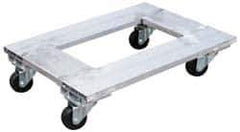 Vestil - 900 Lb Capacity Aluminum Flush Open Frame Dolly - 30" Long x 21" Wide x 5-1/4" High, 3" Wheels - Exact Tool & Supply