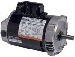 US Motors - 1 hp, ODP Enclosure, Auto Thermal Protection, 1,725 RPM, 115/208-230 Volt, 60 Hz, Single Phase Permanent Split Capacitor (PSC) Motor - Exact Tool & Supply